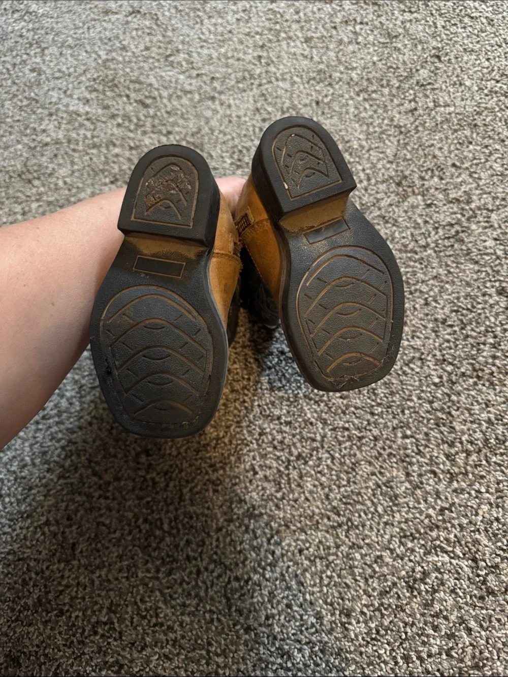 Kids Two-Tone Brown and Black Western Boots